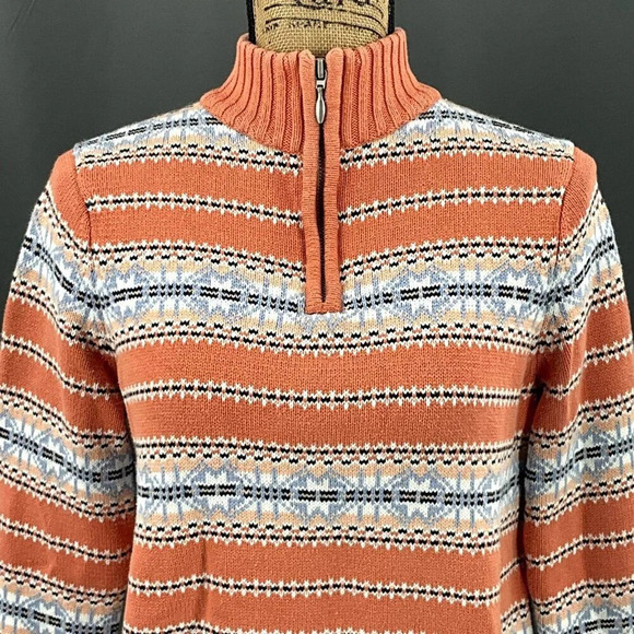 Northern Reflections Sweater Women Medium High Neck North Isles Cotton‎ Pullover - Picture 6 of 10